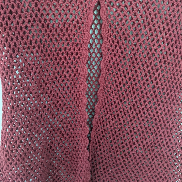 Outfit Woman  Burgundy Knit Cardigan 1x - Picture 2 of 4